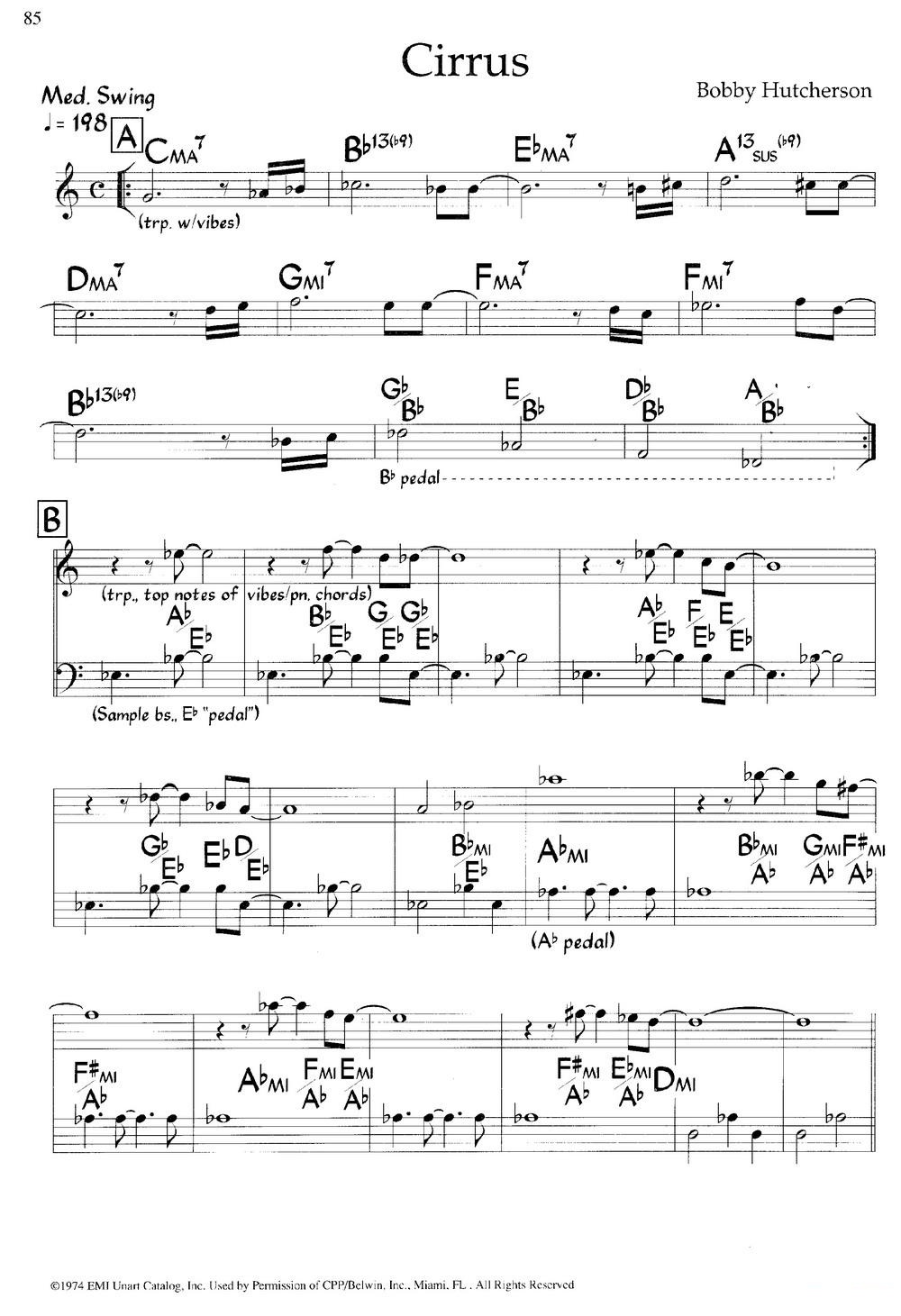 Cirrus（爵士钢琴曲）钢琴谱图