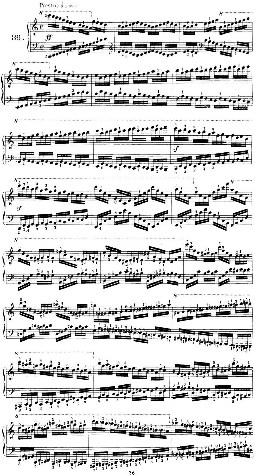 40首车尔尼Op.299钢琴快速练习曲（NO.36）钢琴谱图