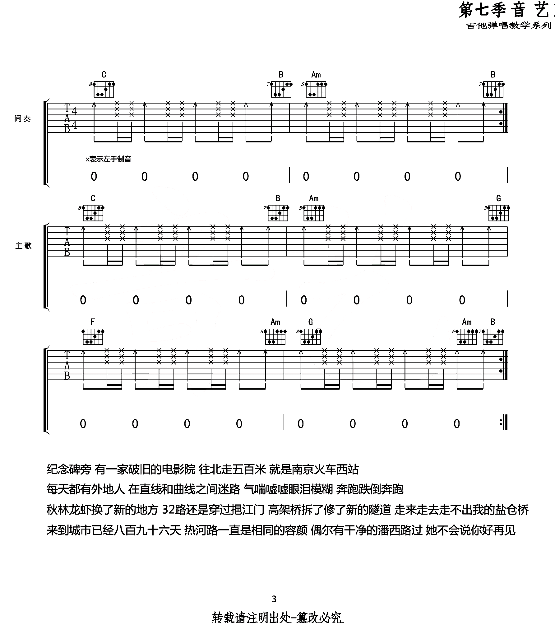热河吉他谱 - 李志 - C调吉他弹唱谱 - 琴谱网
