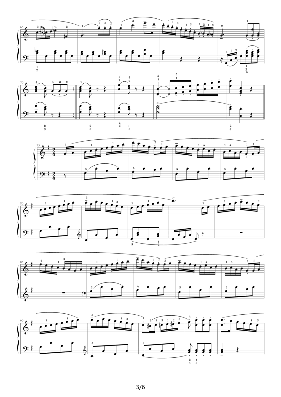 库劳—C大调钢琴小奏鸣曲（Op.55 No.2）钢琴谱图2