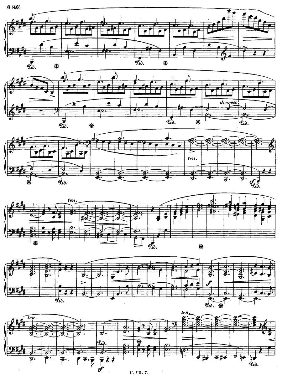 《E大调钢琴谐谑曲Op.54》钢琴曲谱图分享