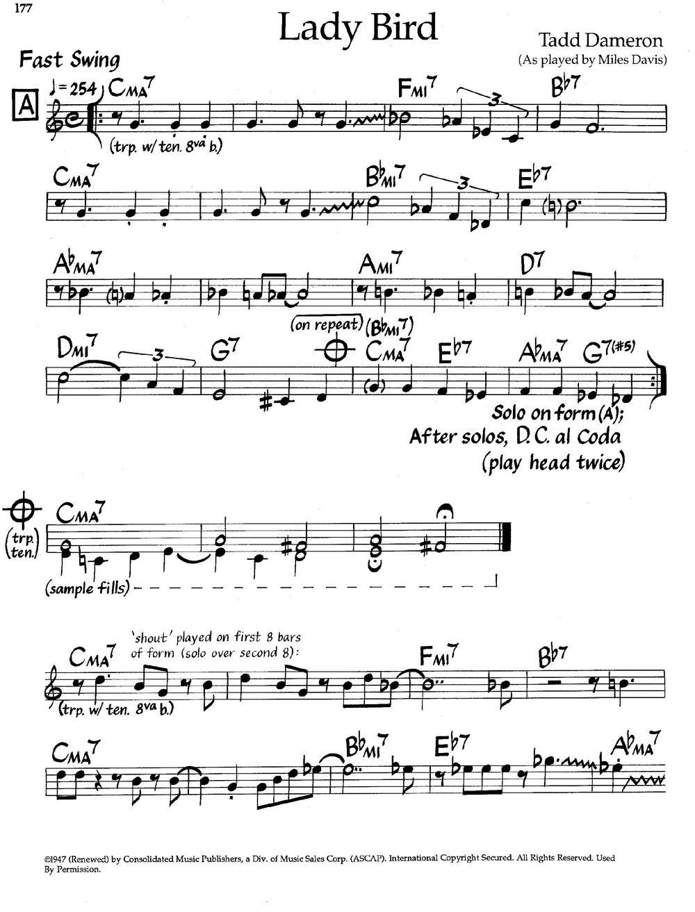 《Lady Bird》钢琴曲谱图分享