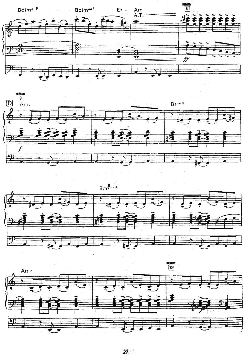 《Libertango》 电子琴曲谱，电子琴入门自学曲谱图
