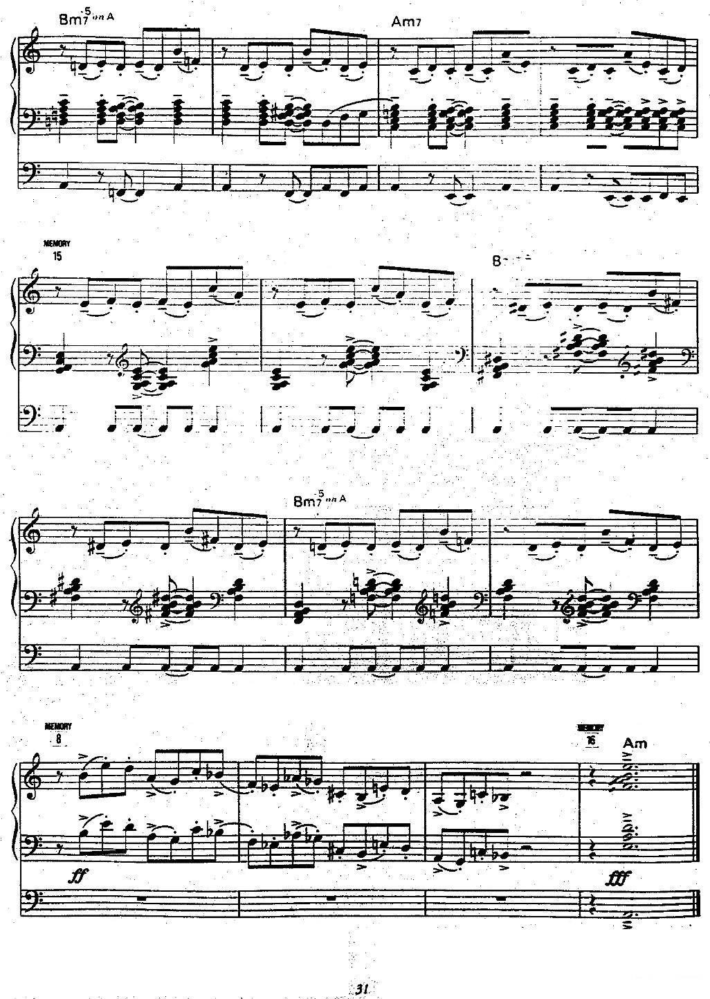 《Libertango》 电子琴曲谱，电子琴入门自学曲谱图