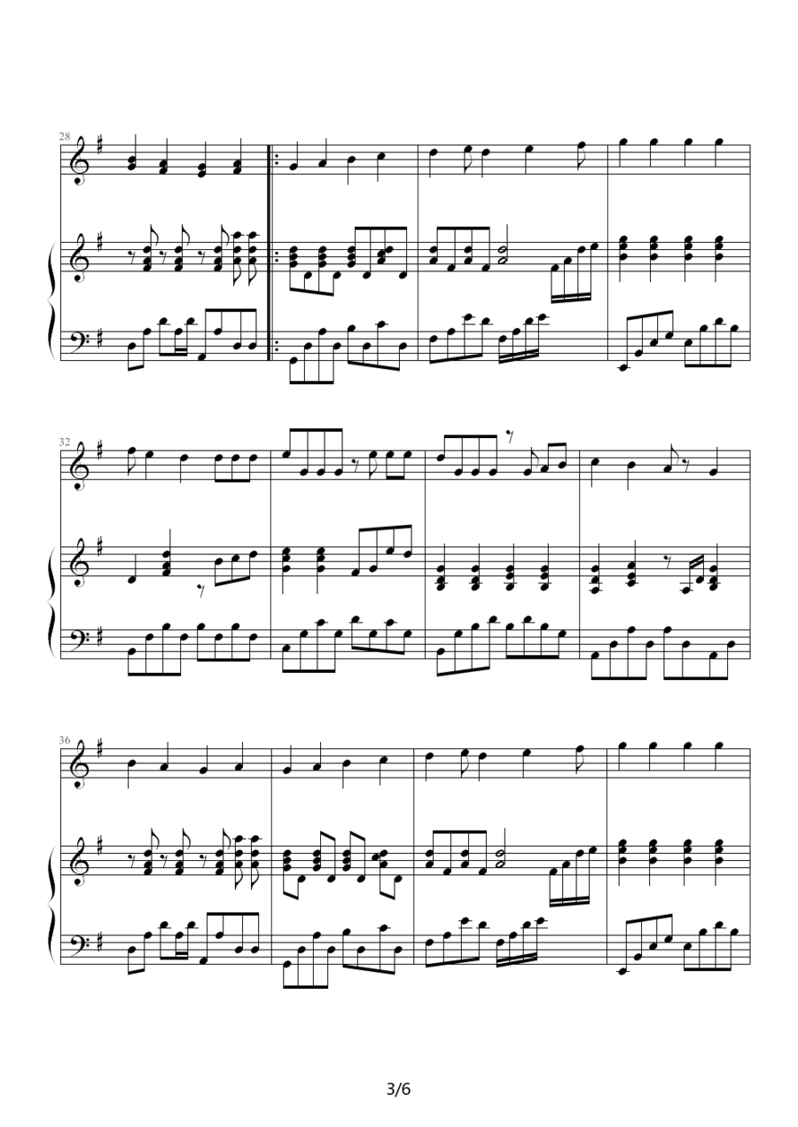 《花香》钢琴曲谱图分享