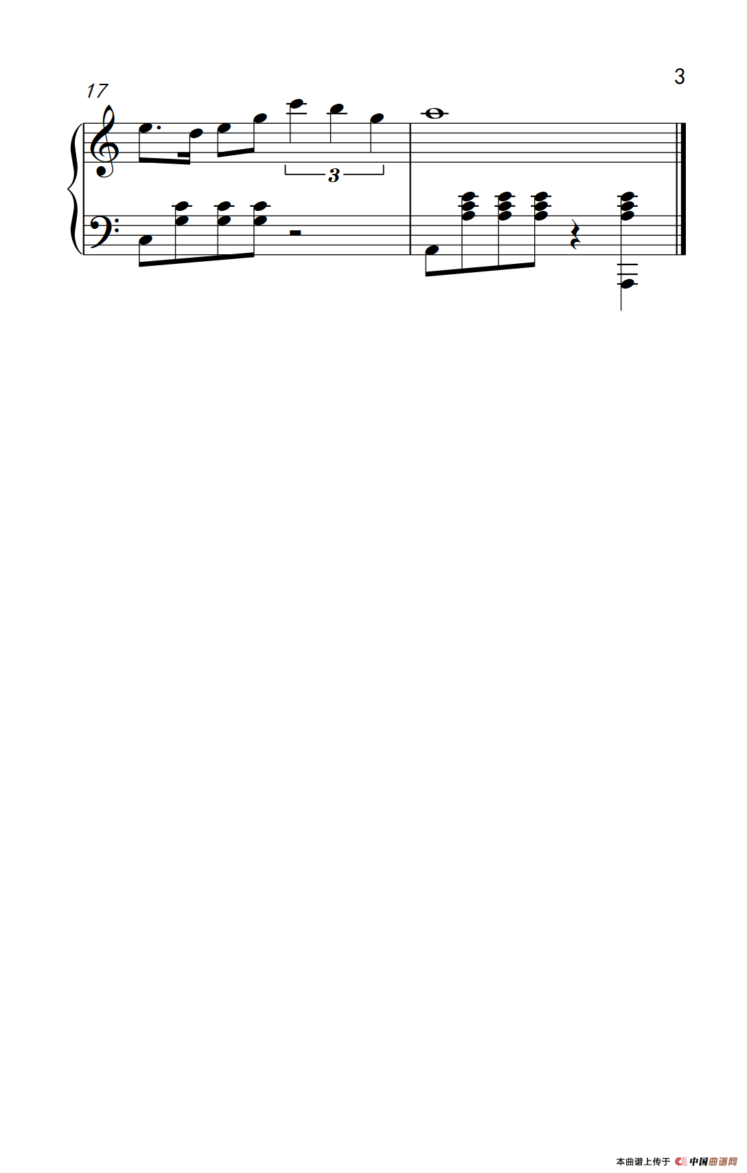 《欢乐斗地主-3》钢琴曲谱图分享