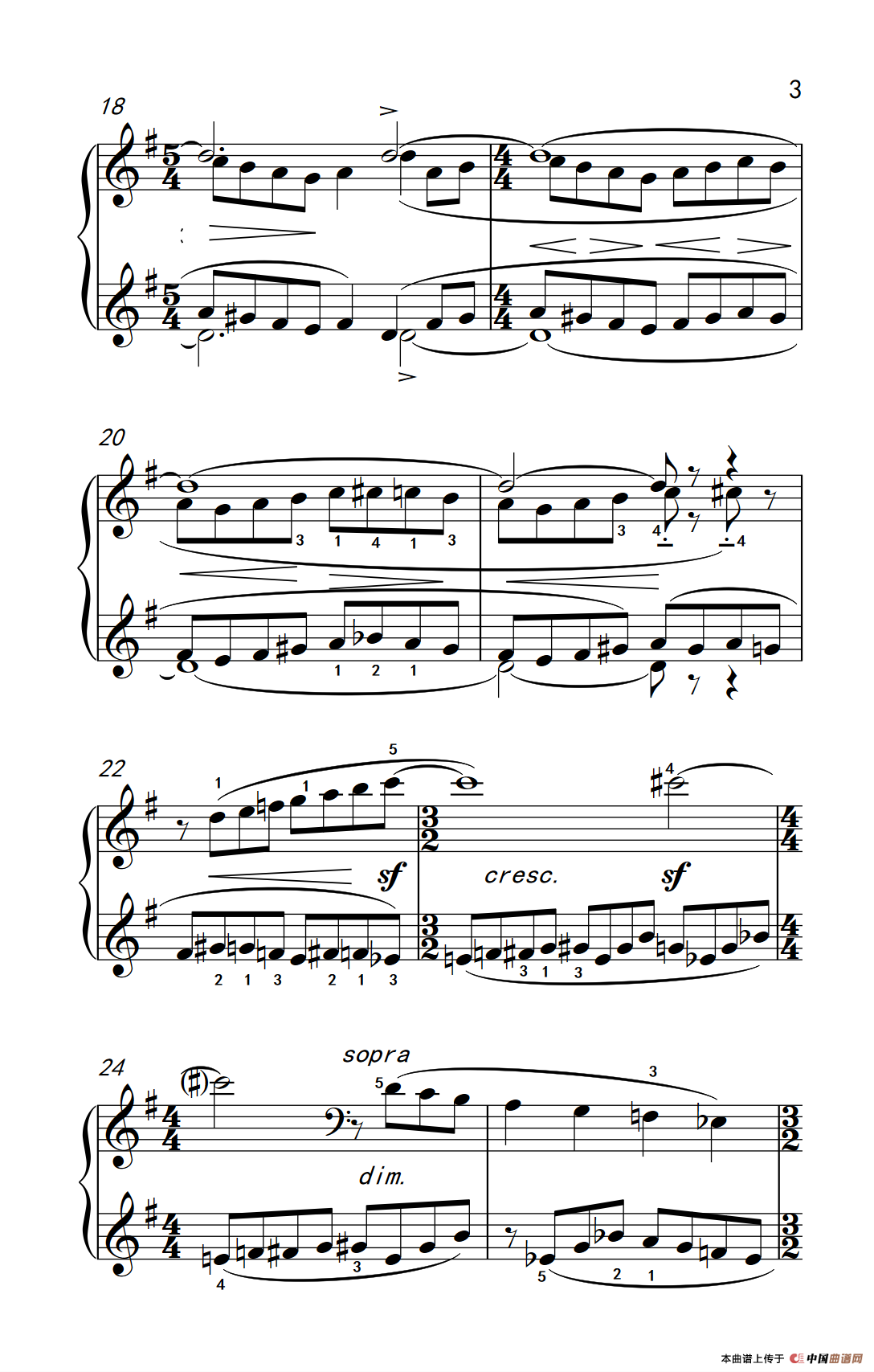 《布列舞曲》钢琴曲谱图分享