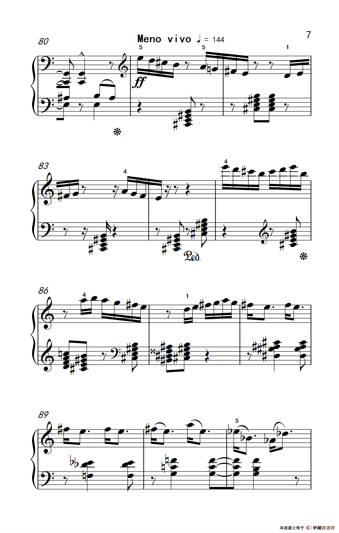《固定低音》钢琴曲谱图分享
