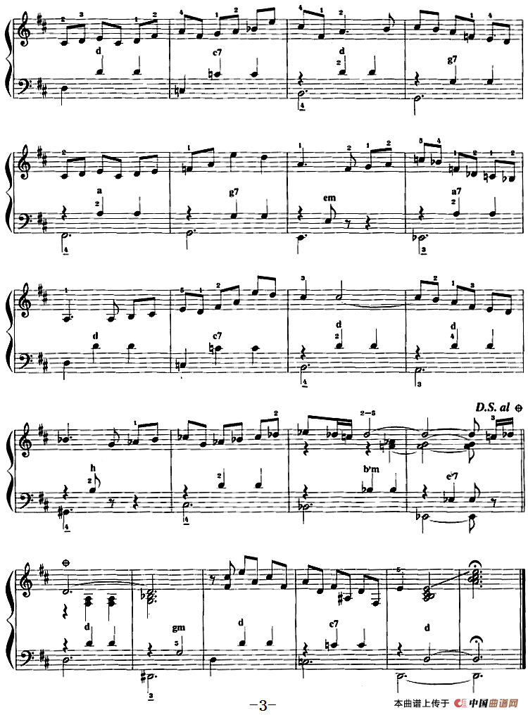 手风琴爵士乐曲：Tershate手风琴谱（线简谱对照、带指法版）
