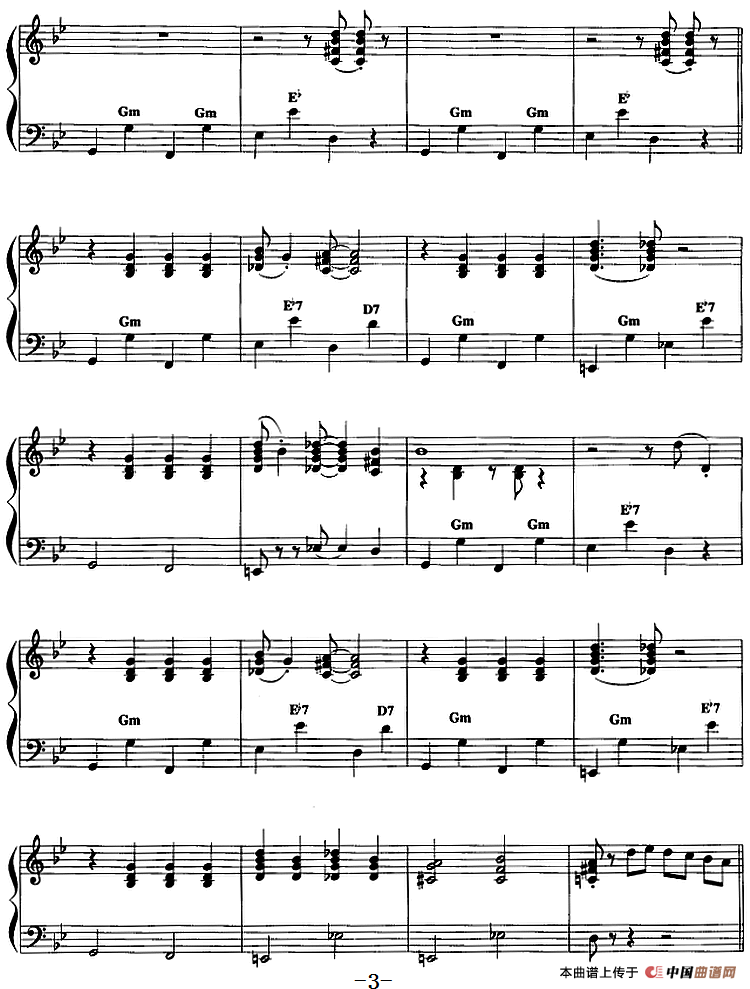 手风琴爵士乐曲：It手风琴谱（线简谱对照、带指法版）