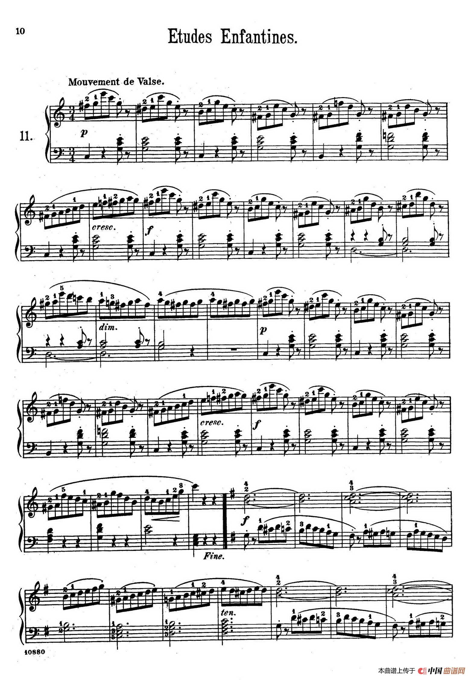 《Etudes Enfantines Op.37》钢琴曲谱图分享