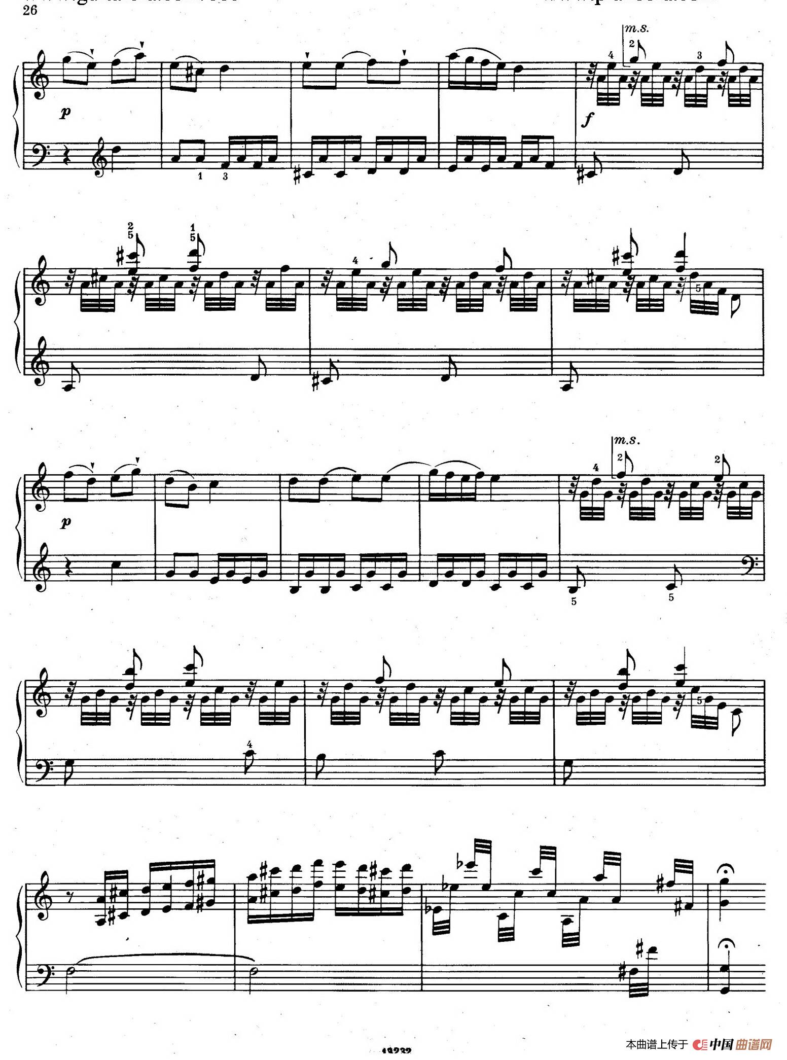 《Rondo in C Major》钢琴曲谱图分享