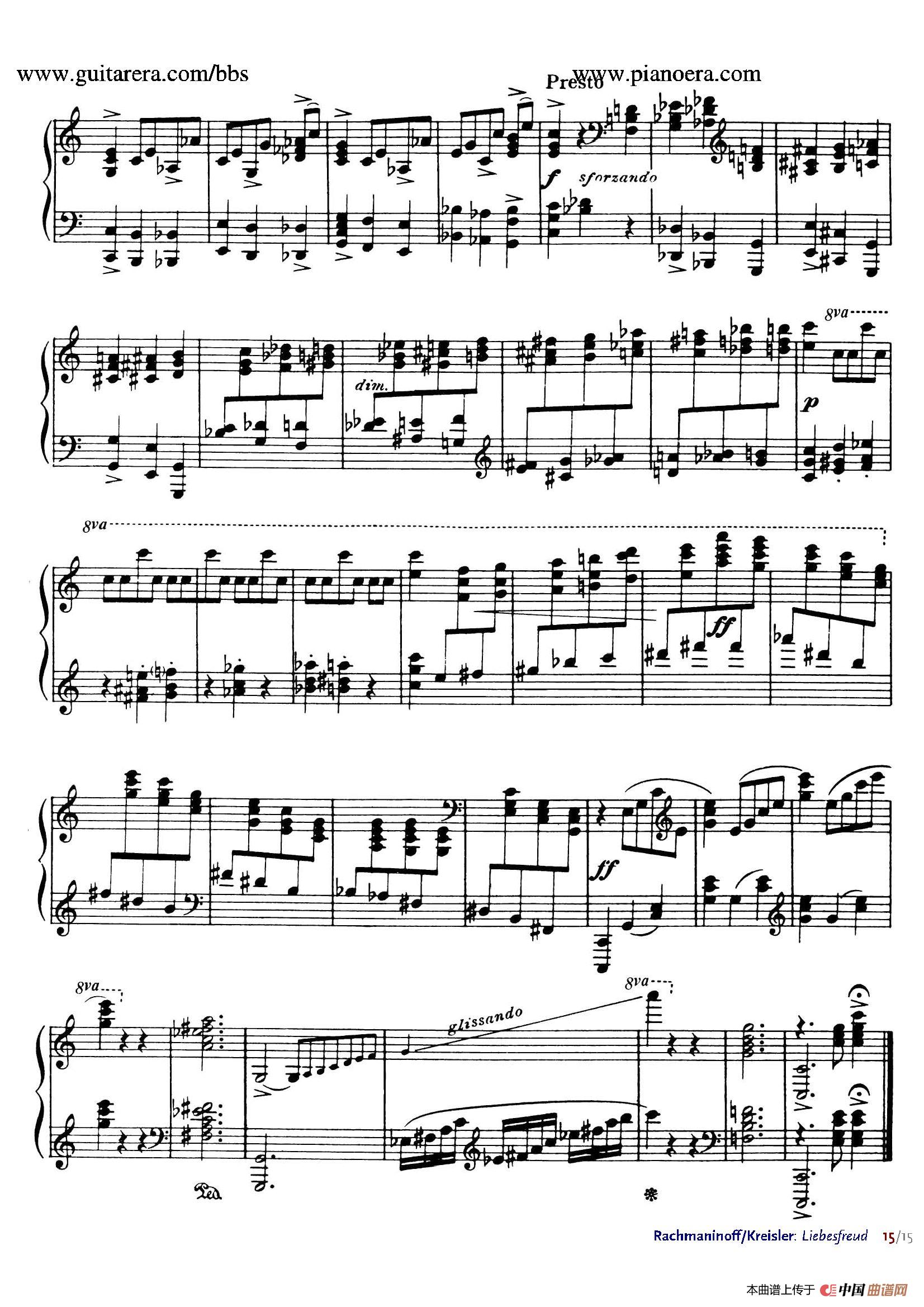 《Liebesfreud》钢琴曲谱图分享