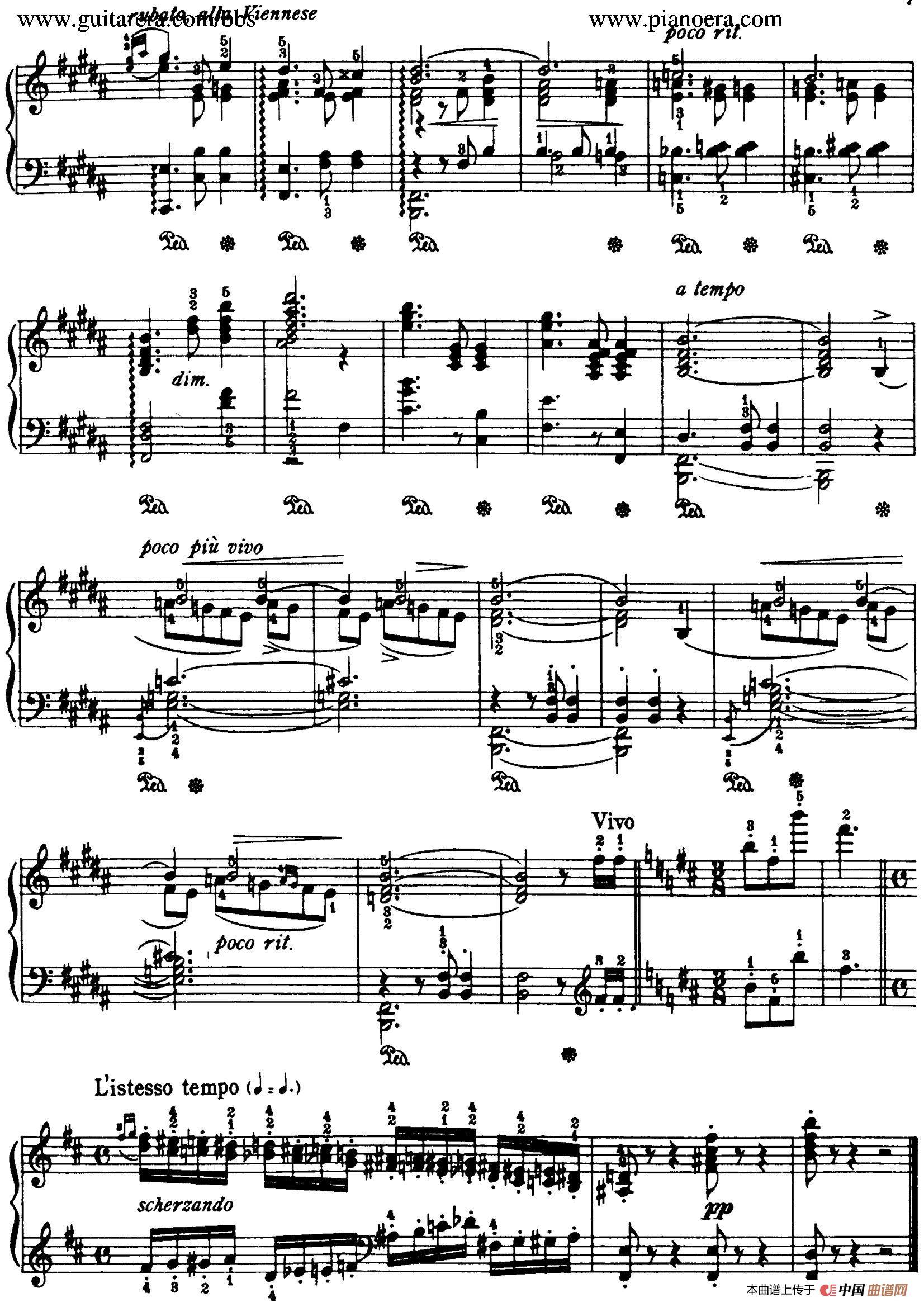 《Caprice Viennois Op.2》钢琴曲谱图分享