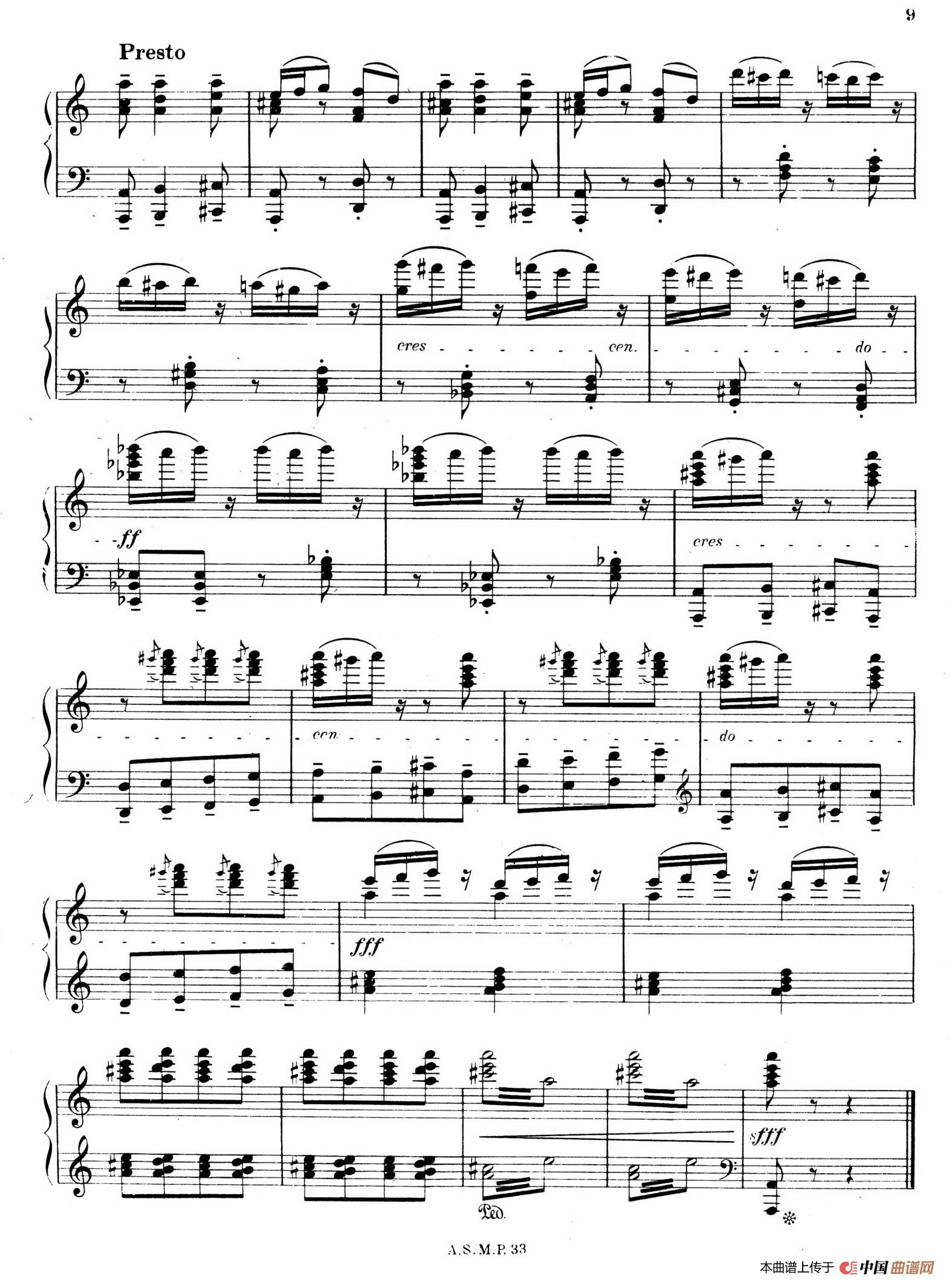 《Gliere - Swarsenki - Danza De Los Marineros Rusos Op.70》钢琴曲谱图分享