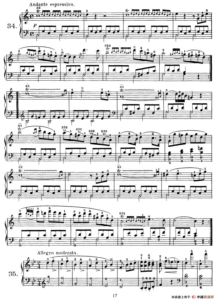 《Czerny - 100 Progressive Studies Op.139》钢琴曲谱图分享