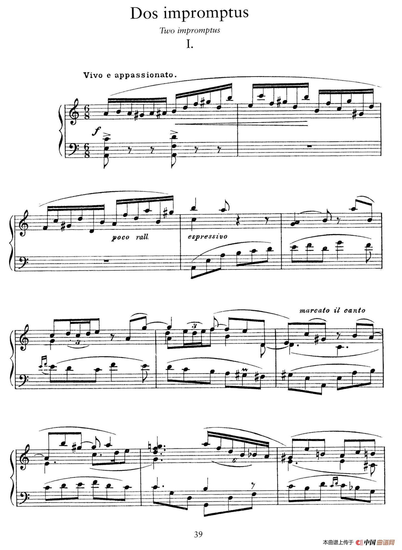 《Impromptu in a Minor》钢琴曲谱图分享