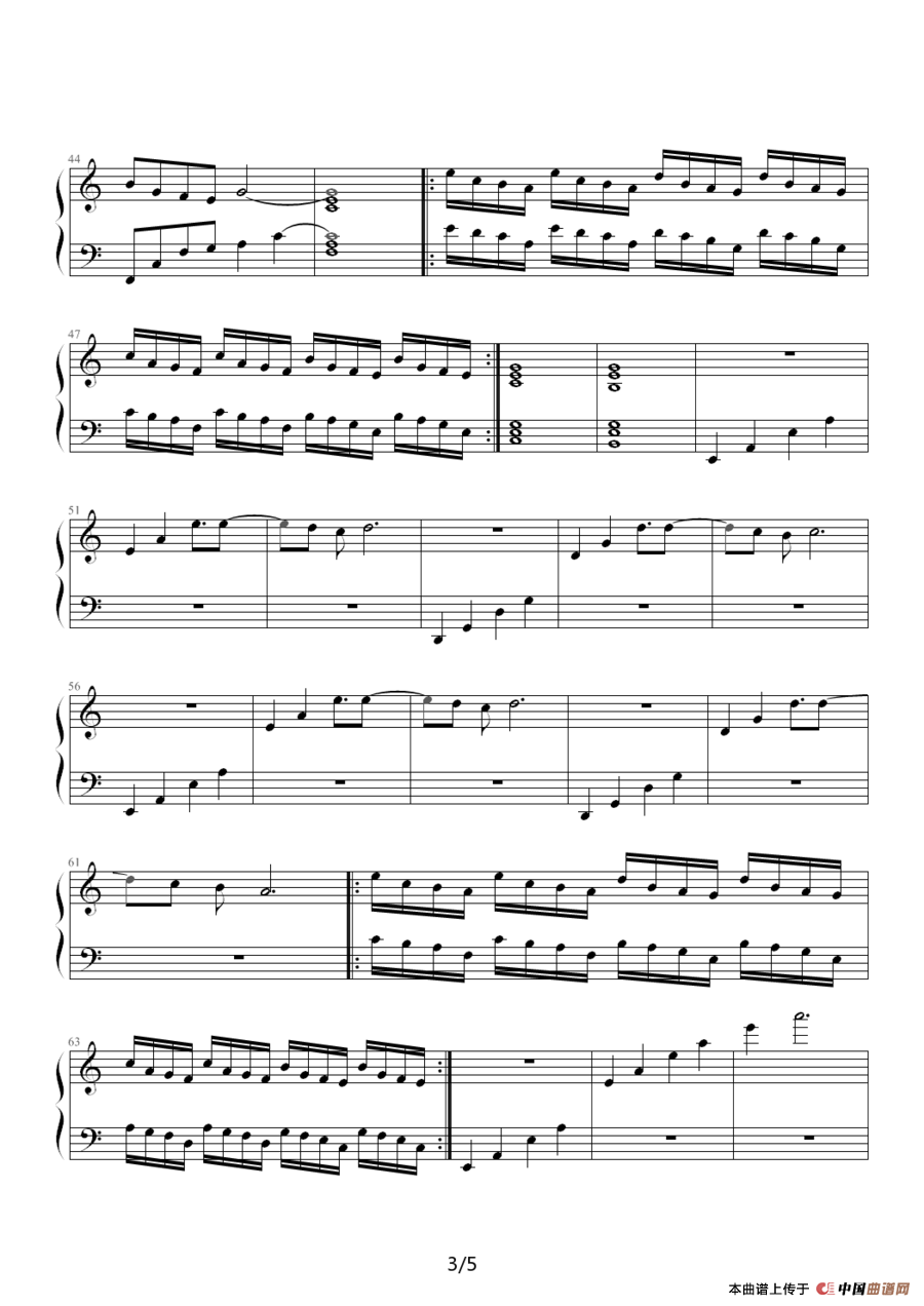《无明泪》钢琴曲谱图分享