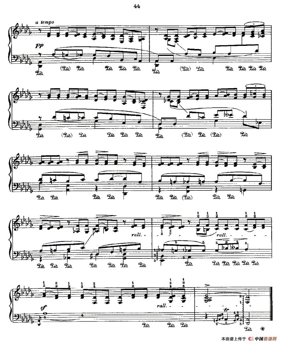 《肖邦《练习曲》Fr.Chopin No 2-2》钢琴曲谱图分享