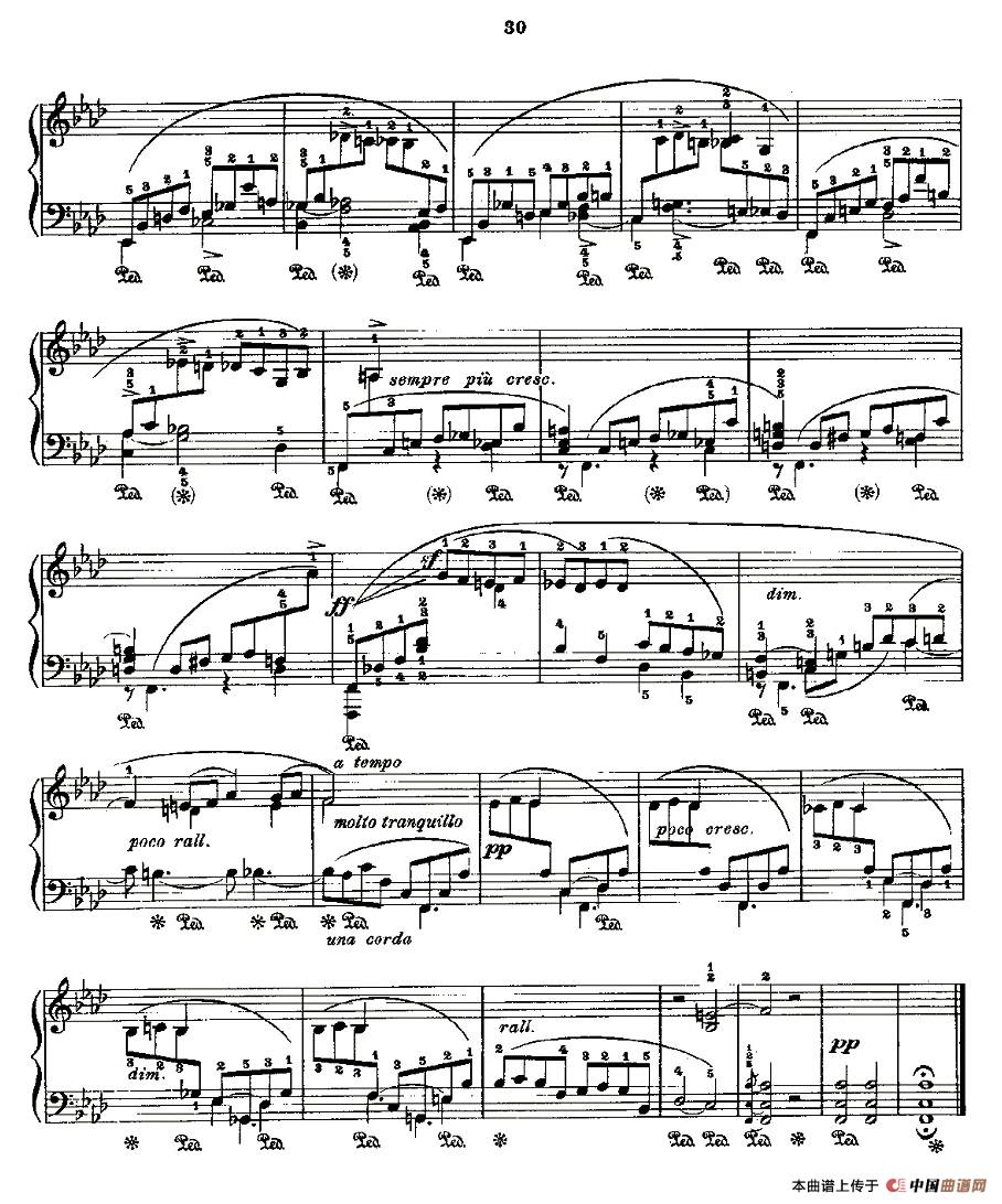 《肖邦《练习曲》Fr.Chopin No 1》钢琴曲谱图分享