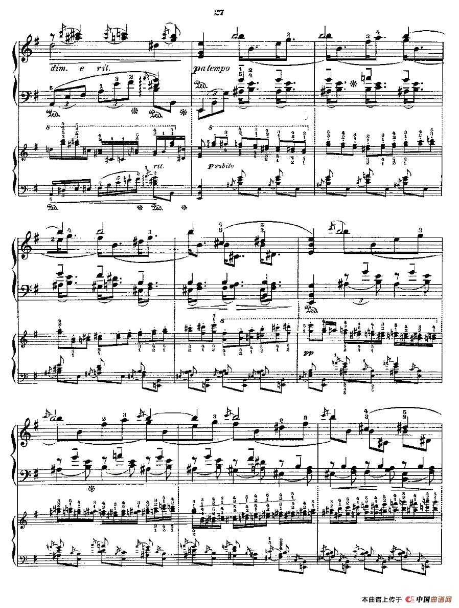 《肖邦《练习曲》Fr.Chopin Op.25 No5-1》钢琴曲谱图分享