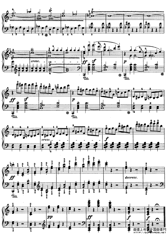 《第二十一钢琴奏鸣曲》钢琴曲谱图分享