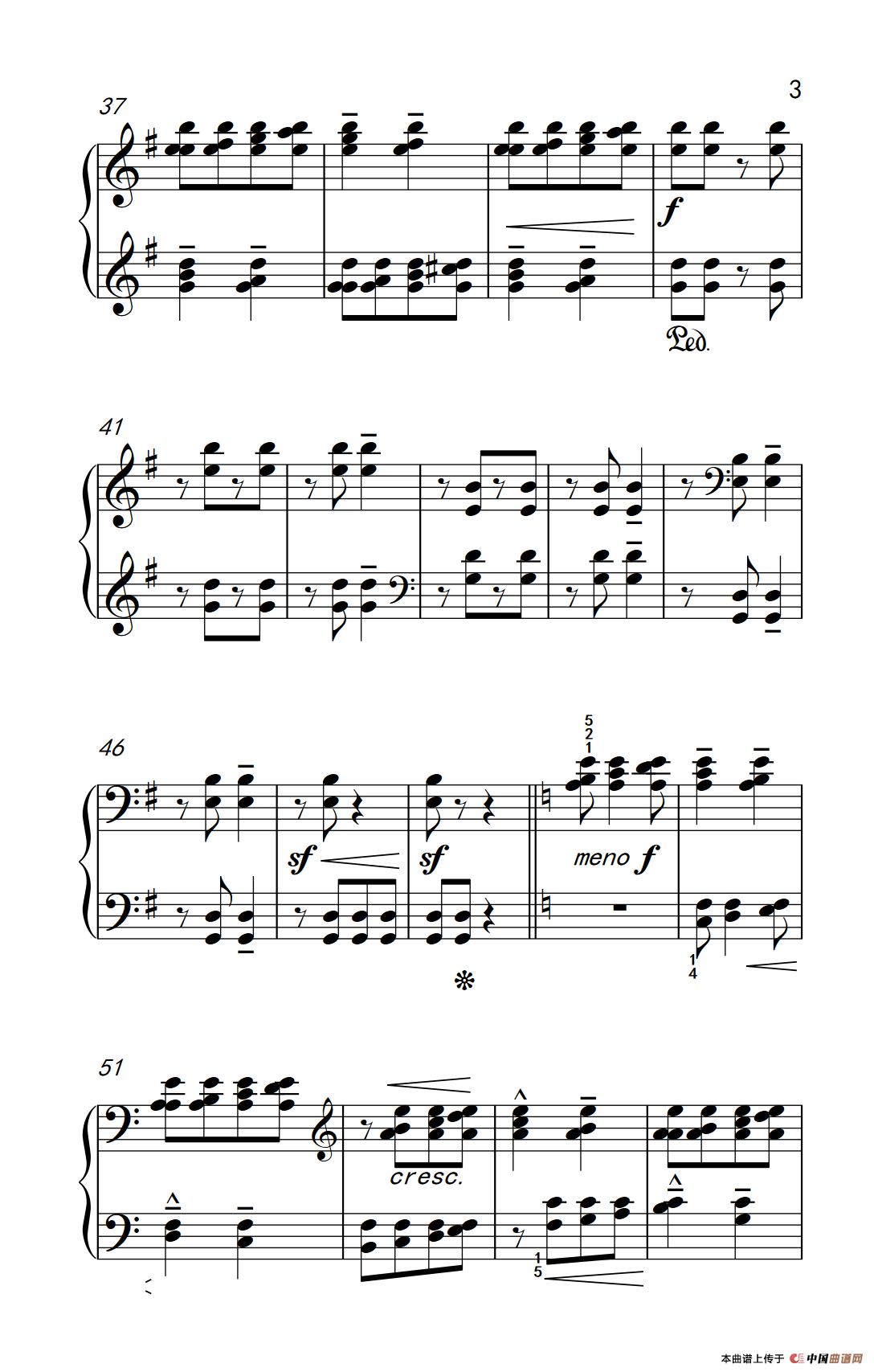 《和弦齐奏与旋律和音》钢琴曲谱图分享
