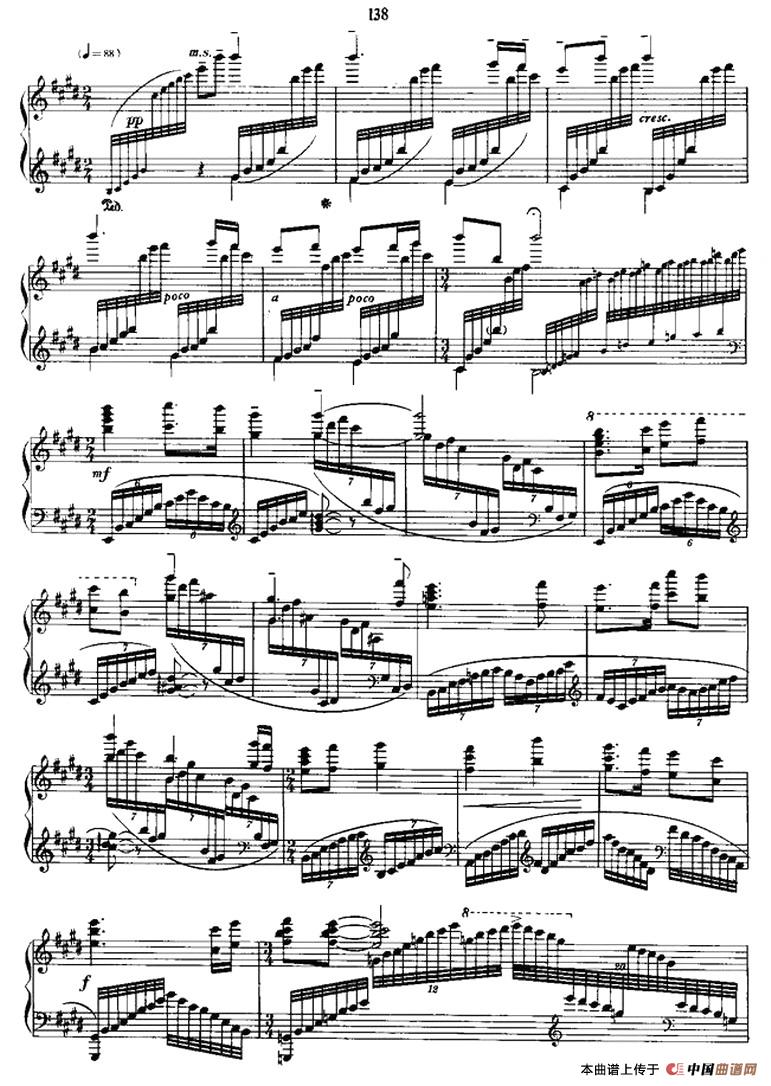 《梅花三弄》钢琴曲谱图分享