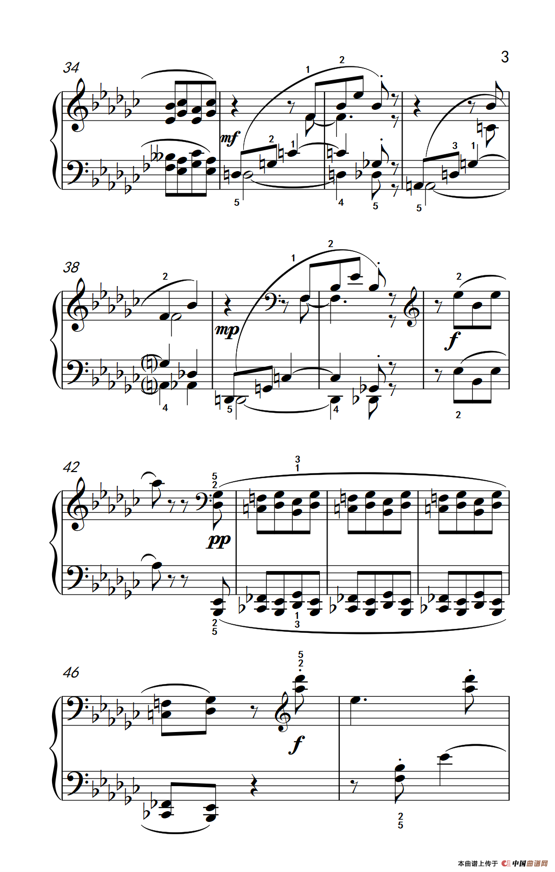 《四度音程》钢琴曲谱图分享