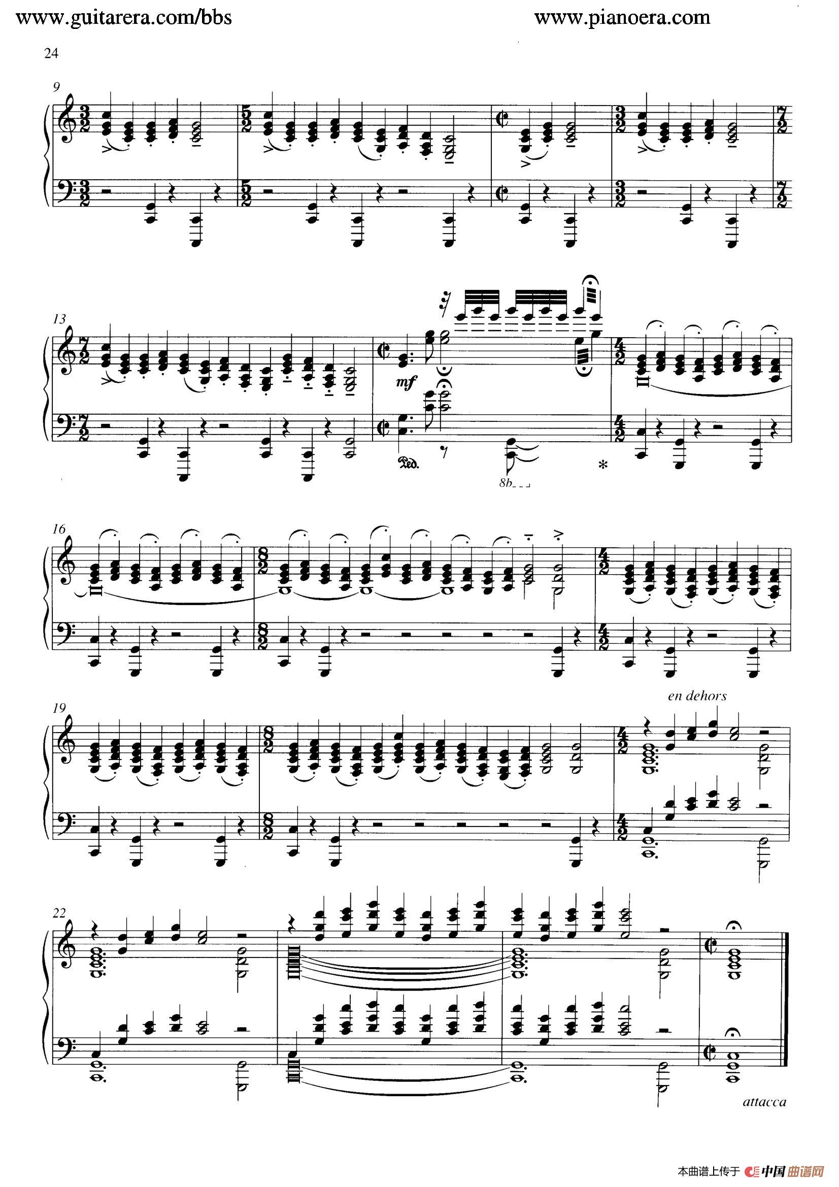《Carmina Burana》钢琴曲谱图分享