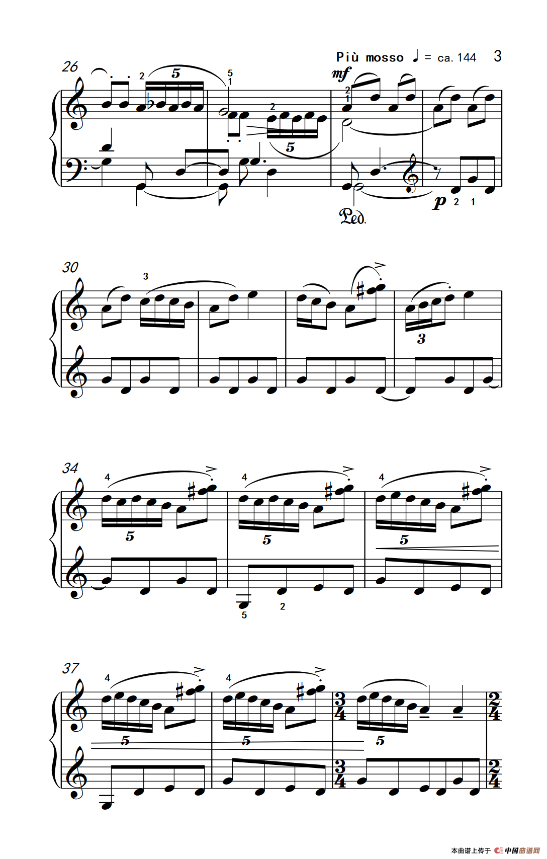 《风笛》钢琴曲谱图分享
