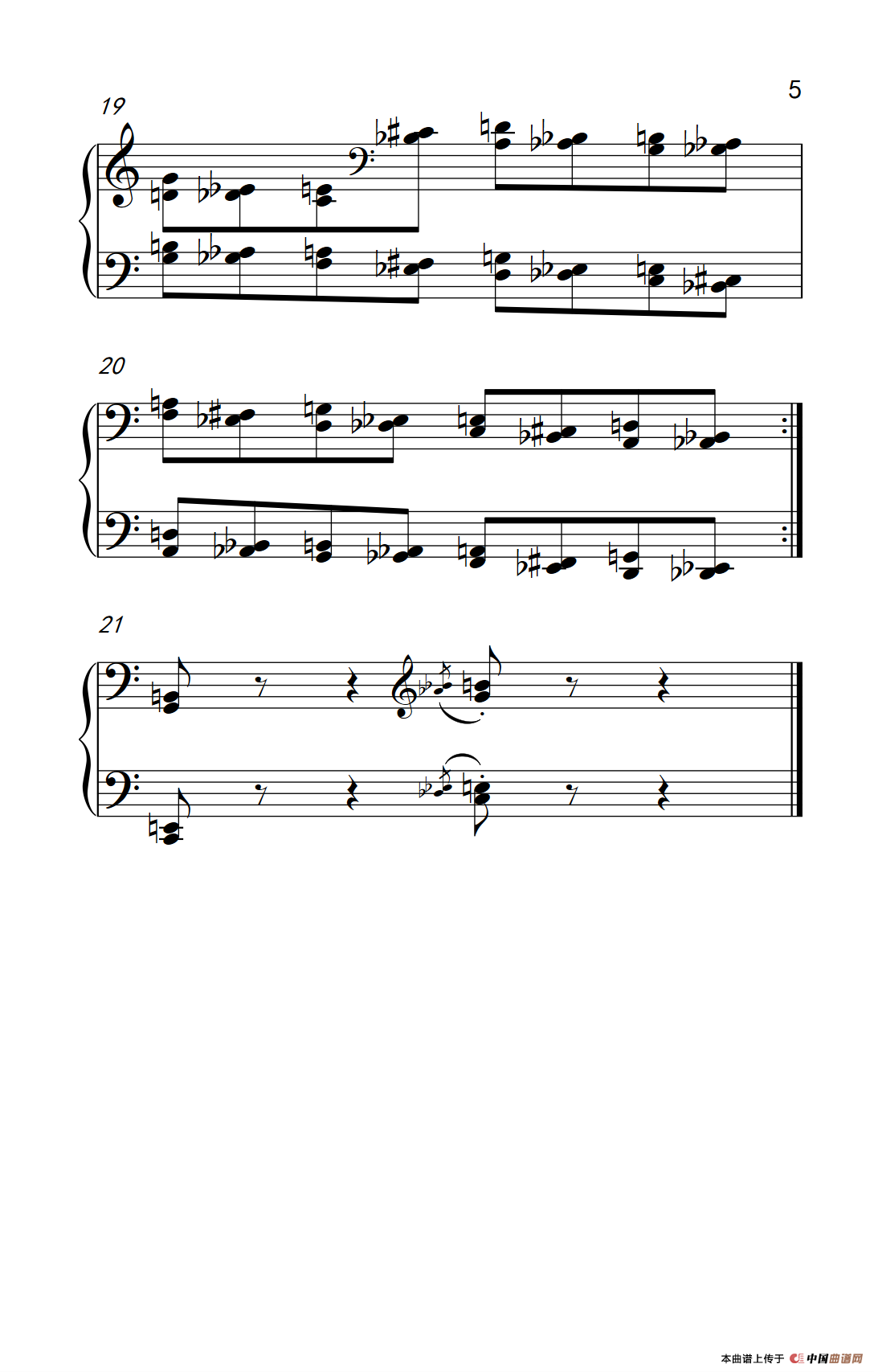 《双音练习》钢琴曲谱图分享