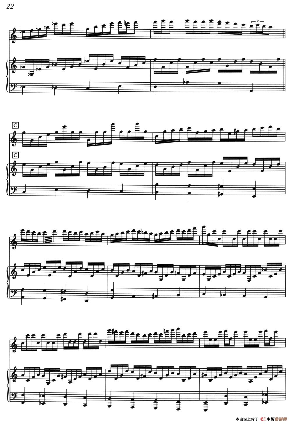 《Study For Three Hands》钢琴曲谱图分享