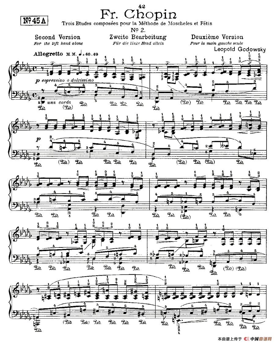 《肖邦《练习曲》Fr.Chopin No 2-2》钢琴曲谱图分享
