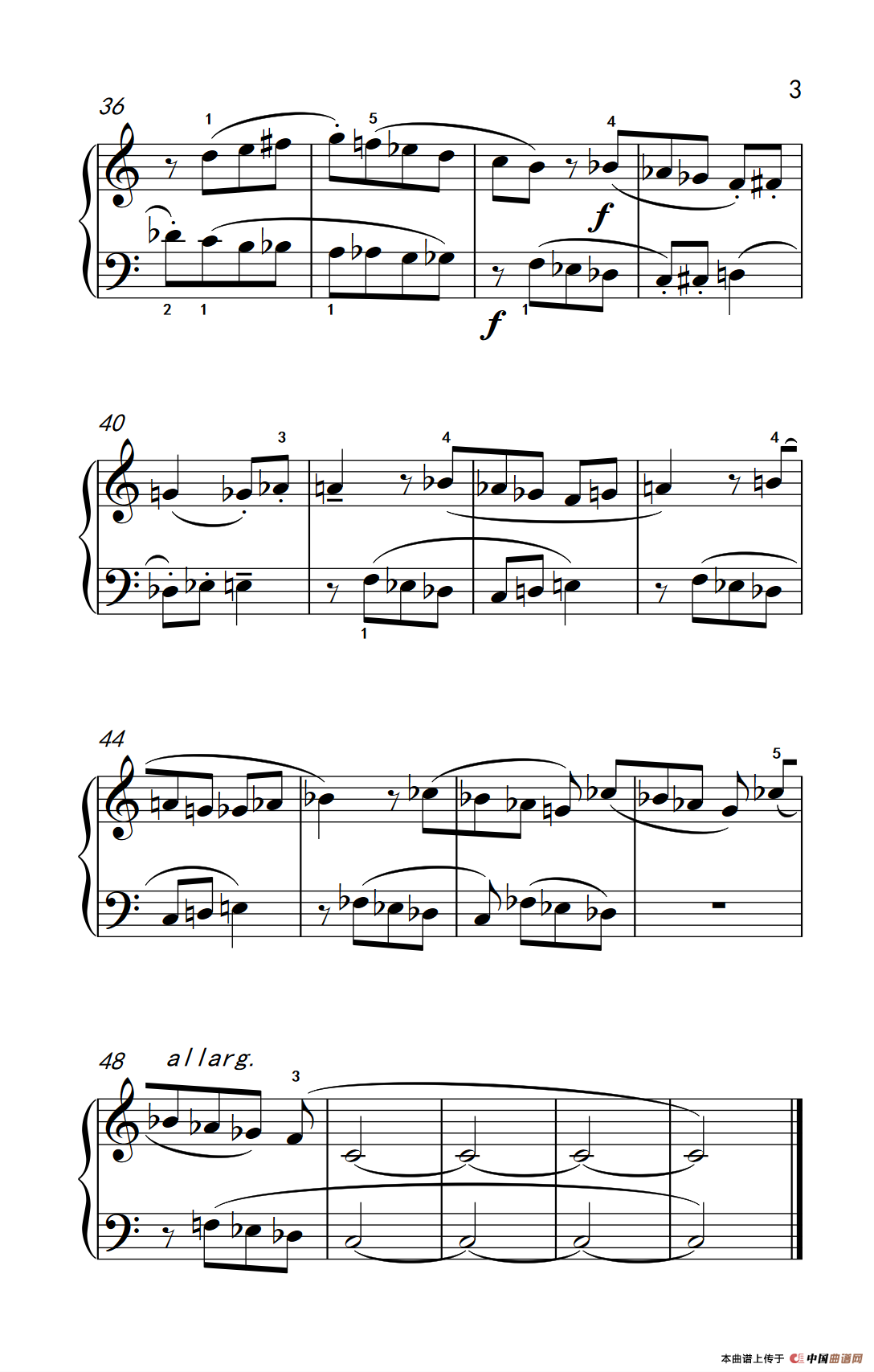 《断奏和连奏》钢琴曲谱图分享