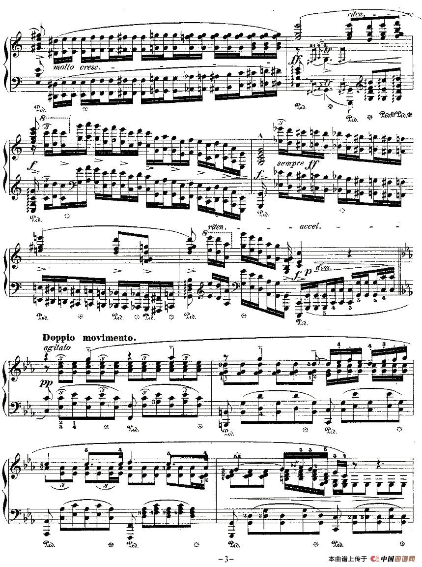 《C小调夜曲Op.48－1》钢琴曲谱图分享
