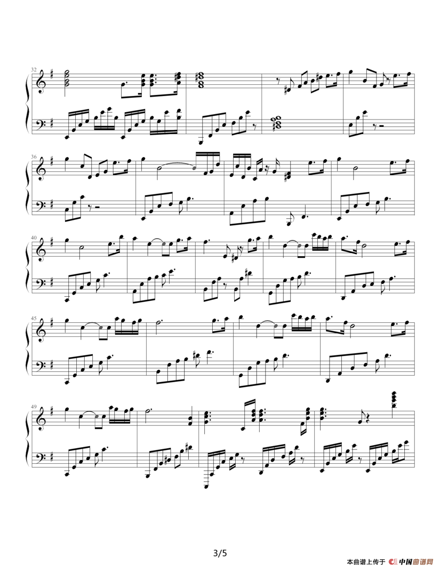 《nina》钢琴曲谱图分享