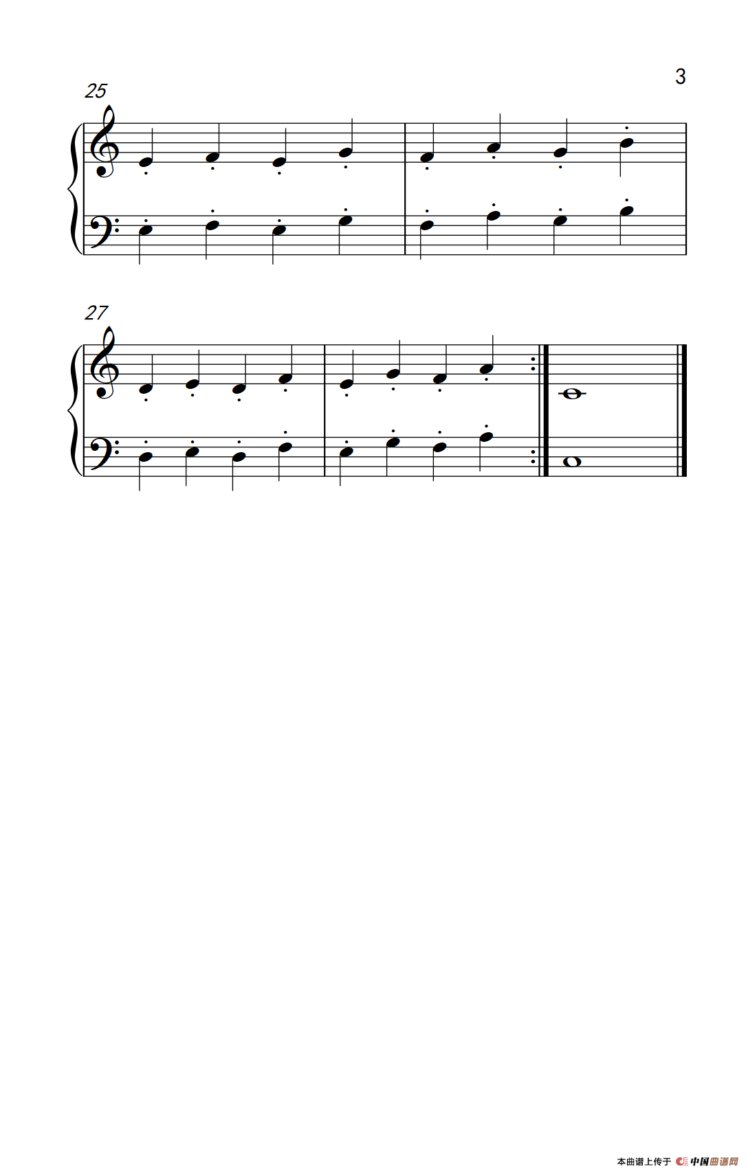 《手腕断奏》钢琴曲谱图分享