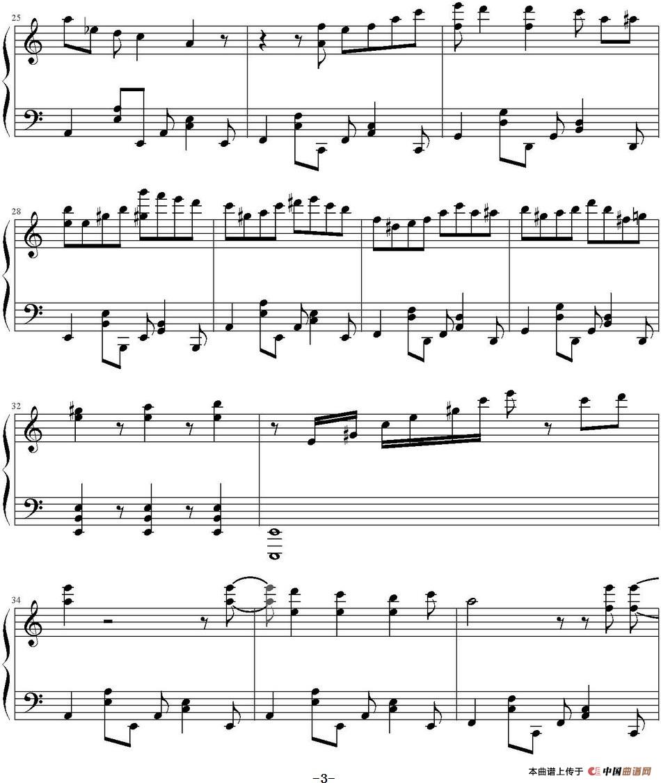 《天马座的幻想》钢琴曲谱图分享