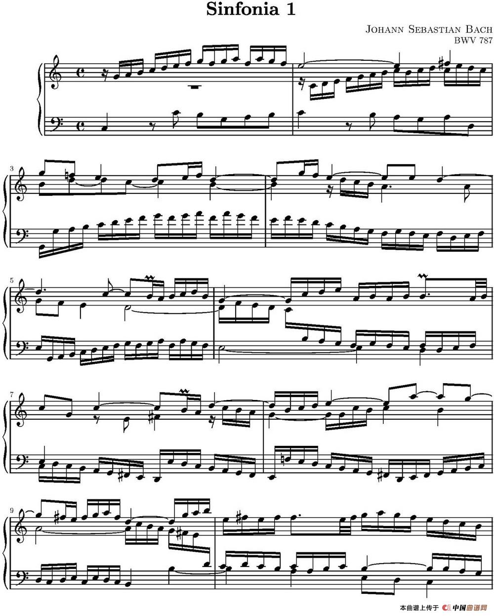 《15首巴赫三部创意曲集》钢琴曲谱图分享
