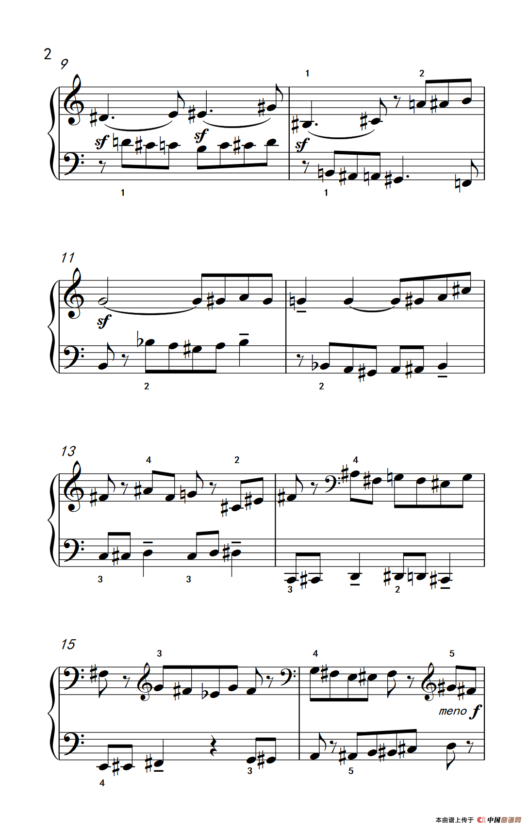 《半音创意曲 A》钢琴曲谱图分享