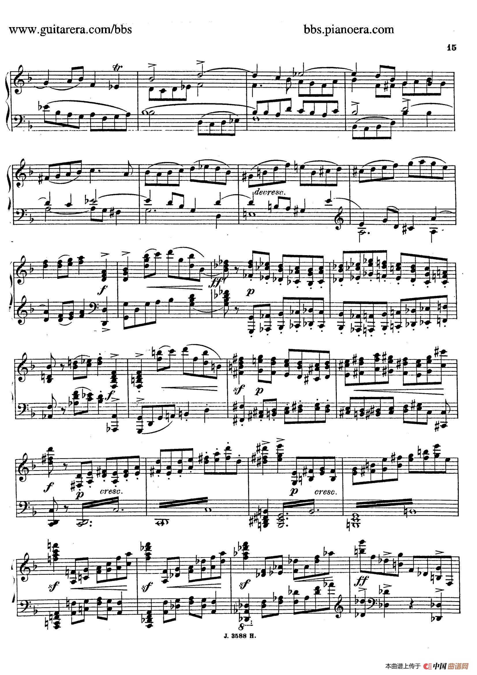 《Theme with Variations and Fugue in F Major Op.14 》钢琴曲谱图分享