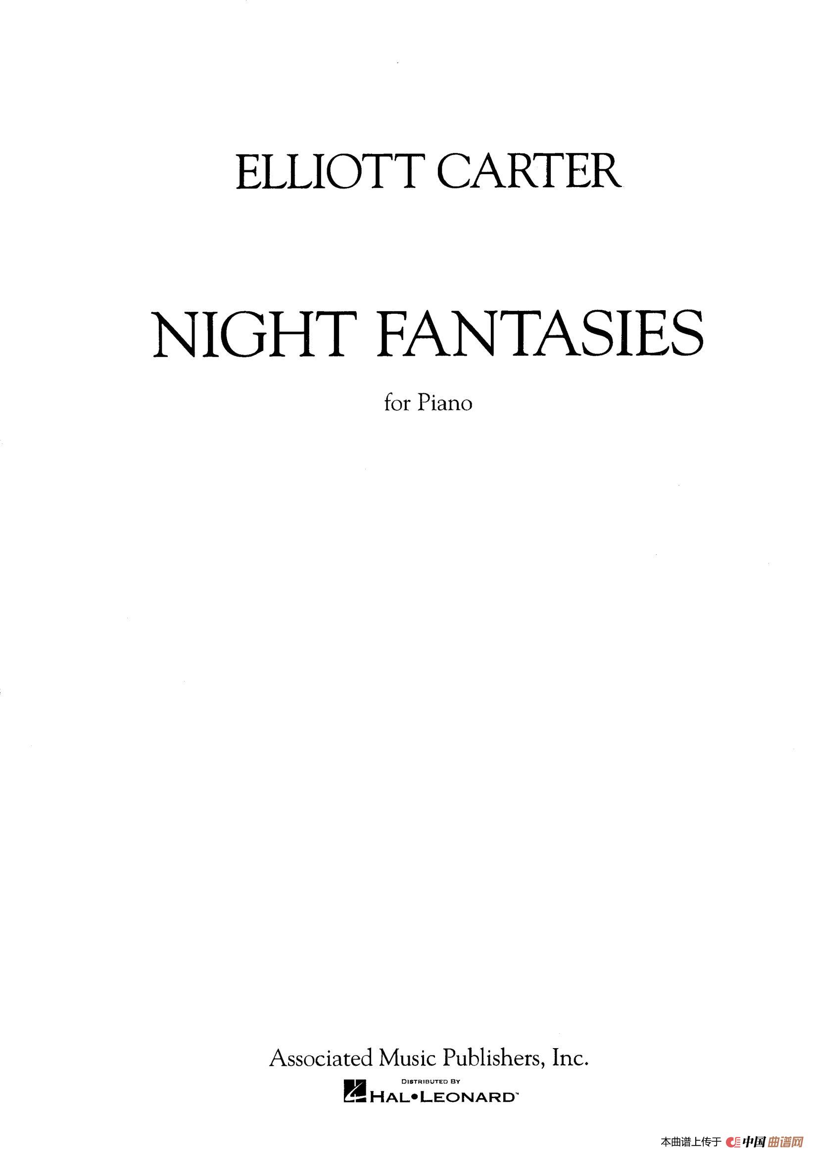 《Night Fantasies》钢琴曲谱图分享