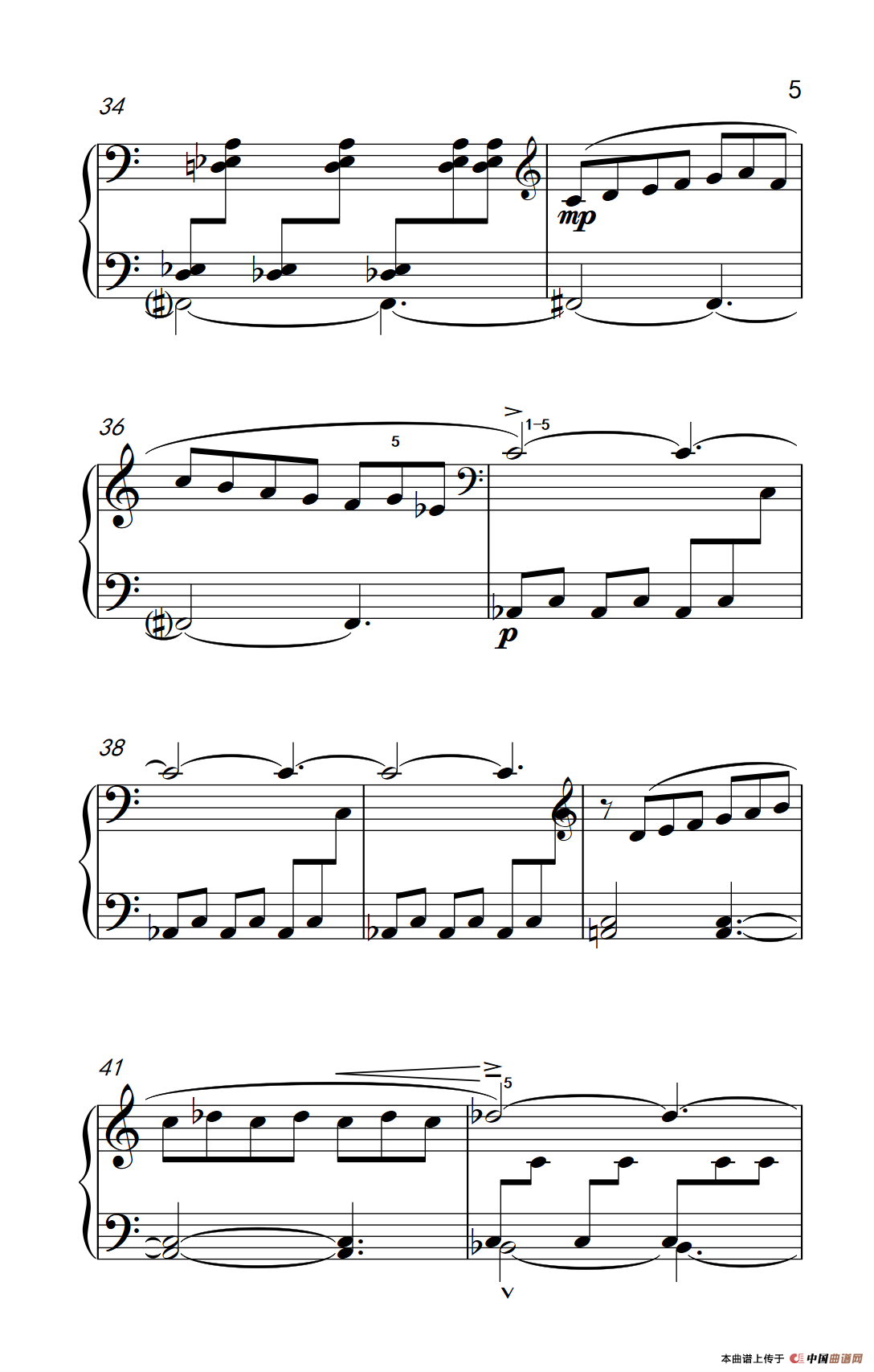 《六首保加利亚节奏舞曲 第二首》钢琴曲谱图分享