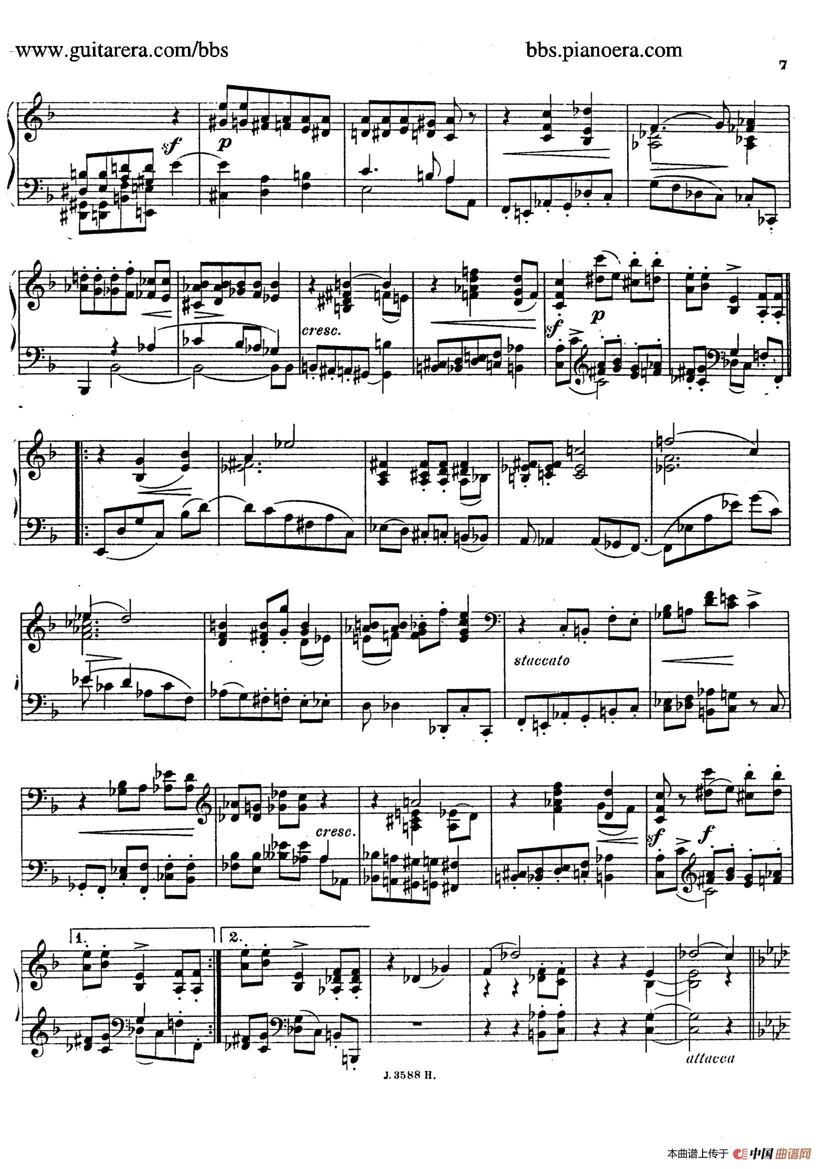 《Theme with Variations and Fugue in F Major Op.14 》钢琴曲谱图分享