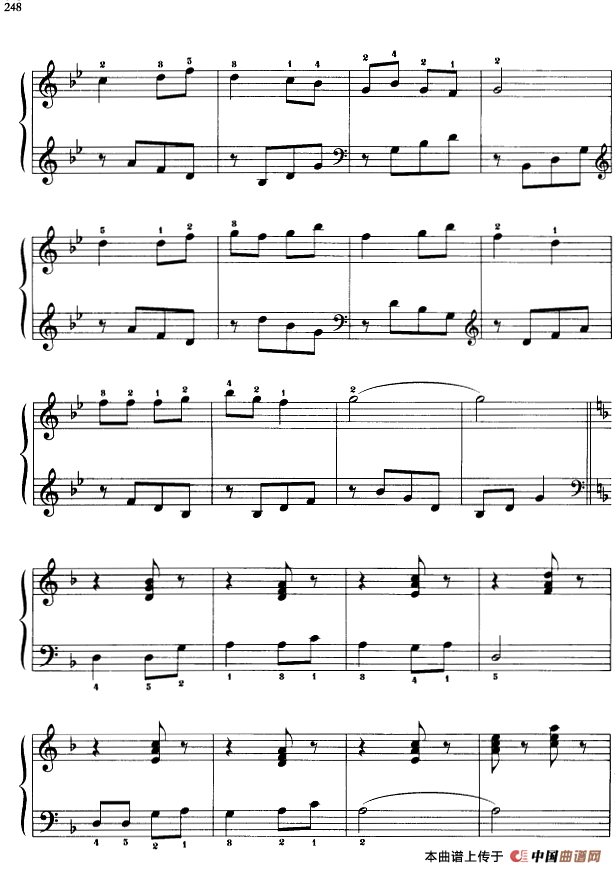 《110首中国民歌钢琴小曲集：水流千条归大海》钢琴曲谱图分享