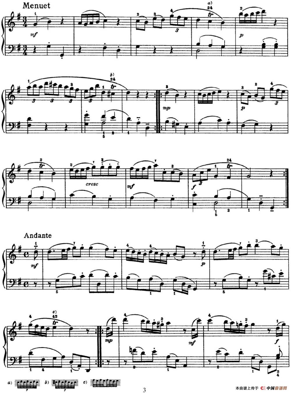 《海顿 钢琴奏鸣曲 Hob XVI 8 Divertimento G major》钢琴曲谱图分享