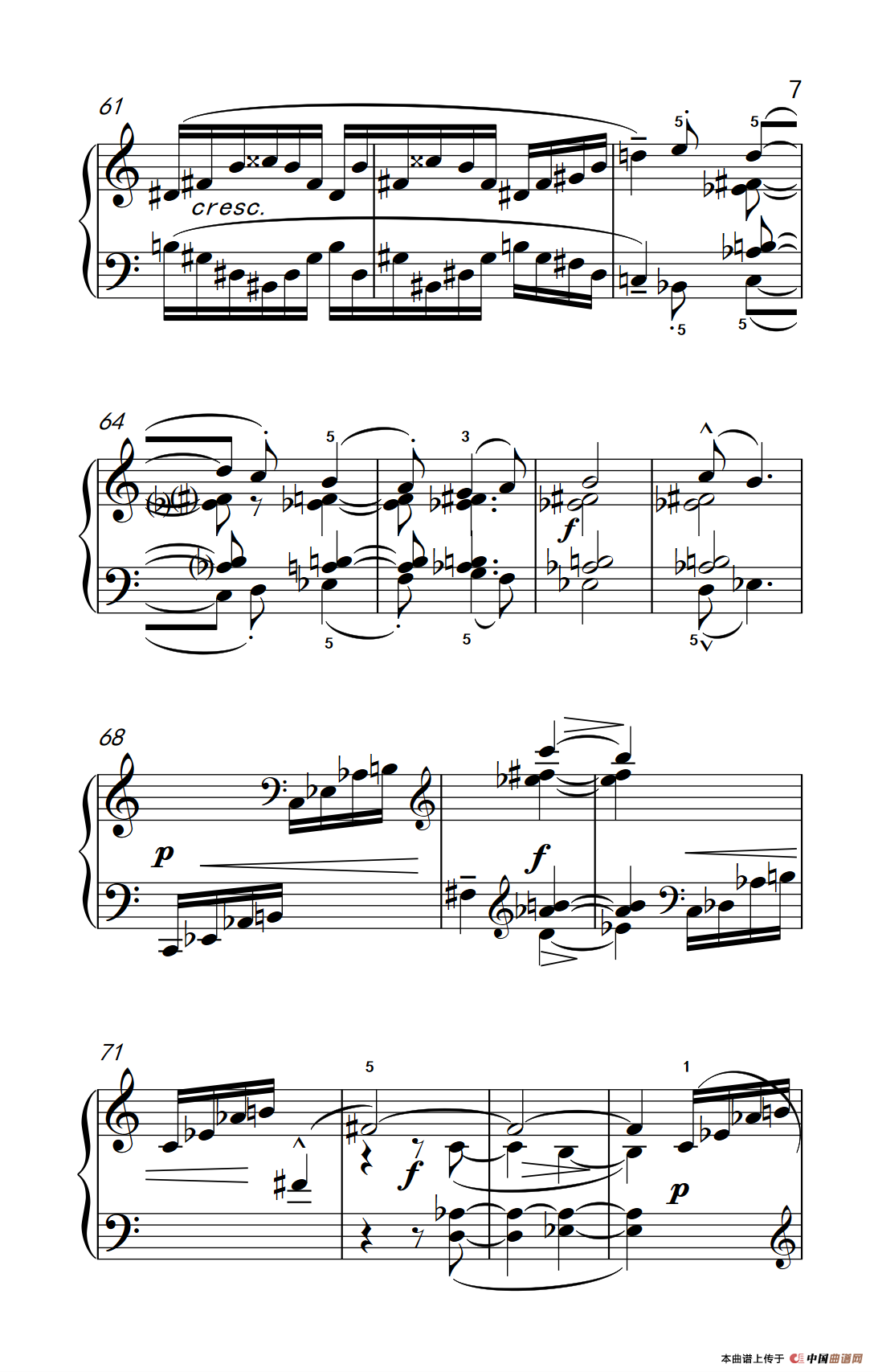 《分解琶音》钢琴曲谱图分享