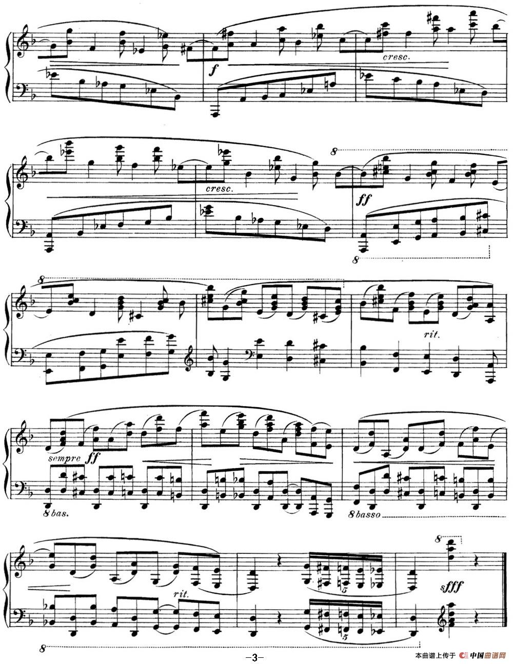 《希曼诺夫斯基 9首钢琴前奏曲 Op.1 No.5》钢琴曲谱图分享