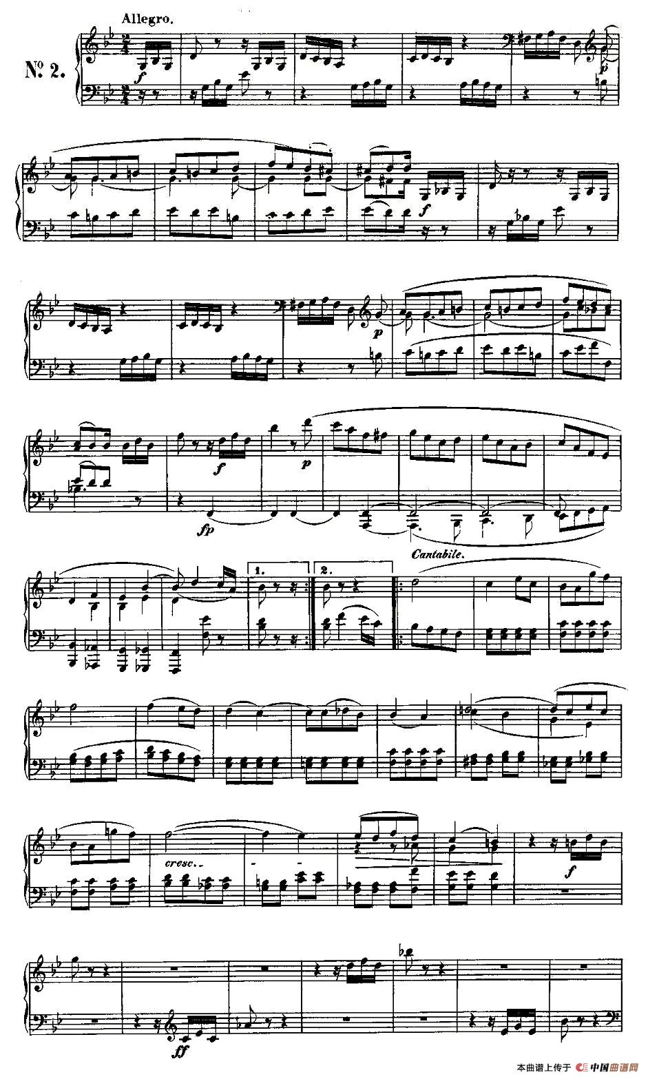 《贝多芬钢琴小品Op.126 之二》钢琴曲谱图分享